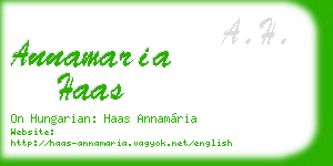 annamaria haas business card
