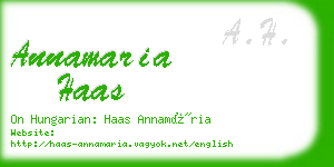 annamaria haas business card